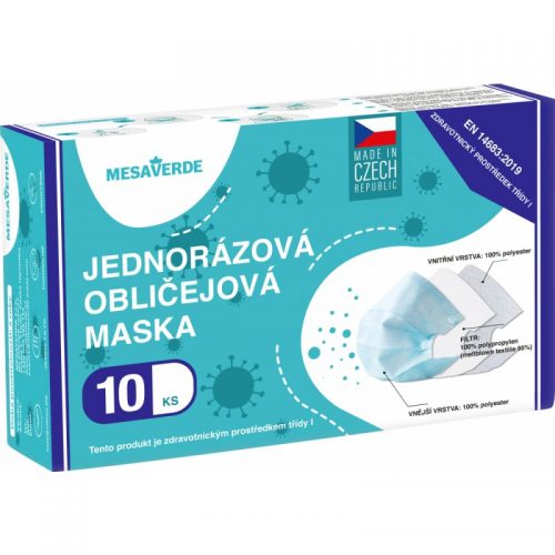 Zaščitne maske iz mikrovlaken, narejene v EU/Češka - 10 kos