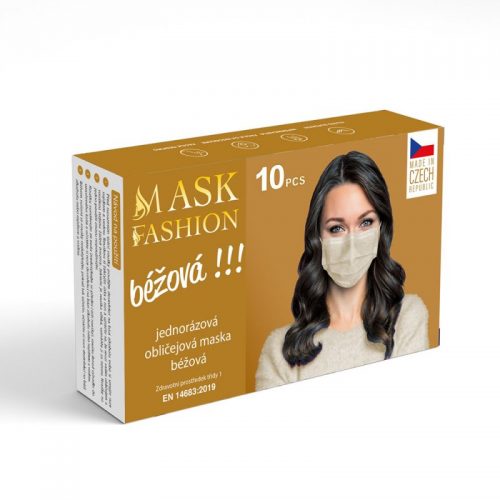 Zaščitne maske iz mikrovlaken, narejene v EU barvne - bež 10 kos